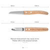 Wooden Handle Multi-Functional 4-Piece Peeling and Paring Knife Set with Peeler