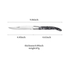 Laguiole Style Spanish Acrylic Handle Stainless Steel Steak Knife with Half Serrated Blade