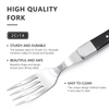 Restaurant 4-Piece Stainless Steel Steak Knife and Fork Set with Acrylic Handle Kitchen Dinner Tools