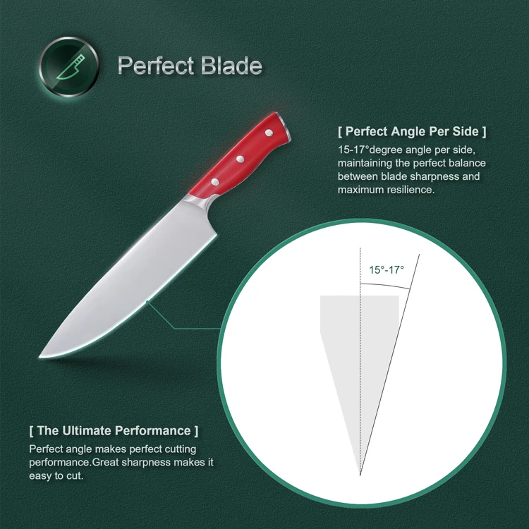 14-dijelni set kuhinjskih noževa - profesionalni kuharski noževi, 54 HRC