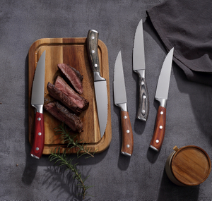 Pakka trähandtag Serie Steak Knives