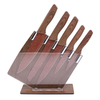 Zestaw 6-częściowych noży kuchennych ze stali nierdzewnej z powłoką nieprzywierającą i akrylową podstawką
