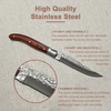 Ensemble de couteaux à Steak en acier inoxydable de 4.5 pouces de haute qualité avec manche en bois Pakka-ensemble de couteaux à Steak