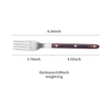 Экологически чистый набор из четырех предметов: нож, вилка и ложка с деревянной ручкой для аутентичного настольного отдыха
