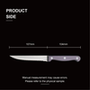 Elegante festkjoler biffkniv med lilla ergonomisk POM-håndtak |Slitesterk metall rustfritt stål |Bærekraftig
