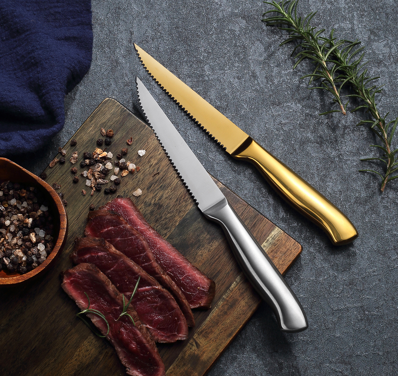 उच्च गुणवत्ता वाले स्टेनलेस स्टील खोखले हैंडल स्टेक चाकू - पेशेवर रसोई काटने का उपकरण